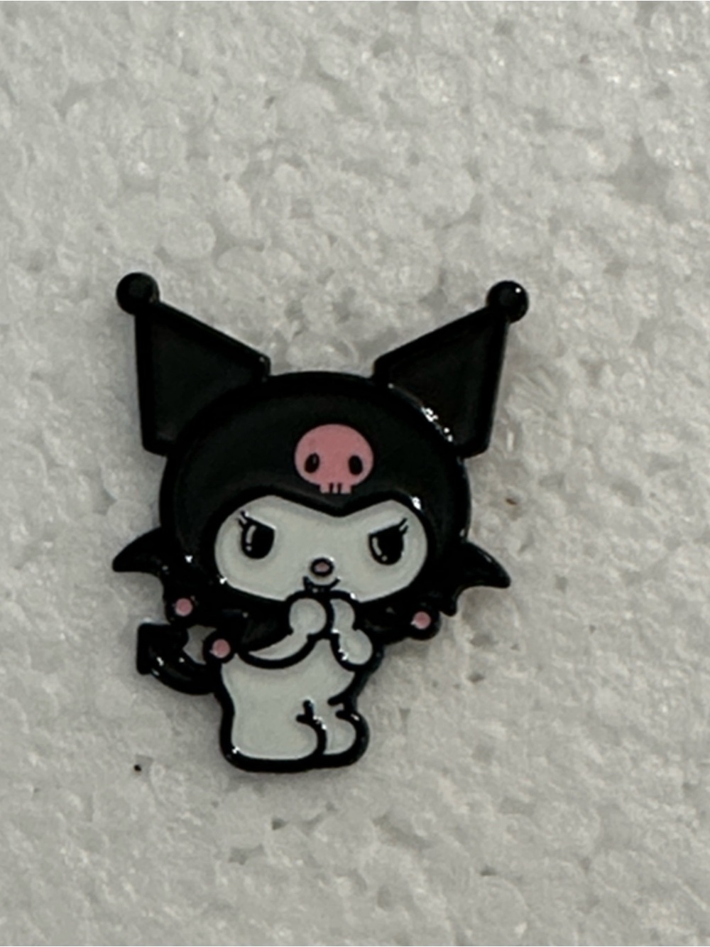 Sanrio Kuromi Enamel Brooch - Black and Pink